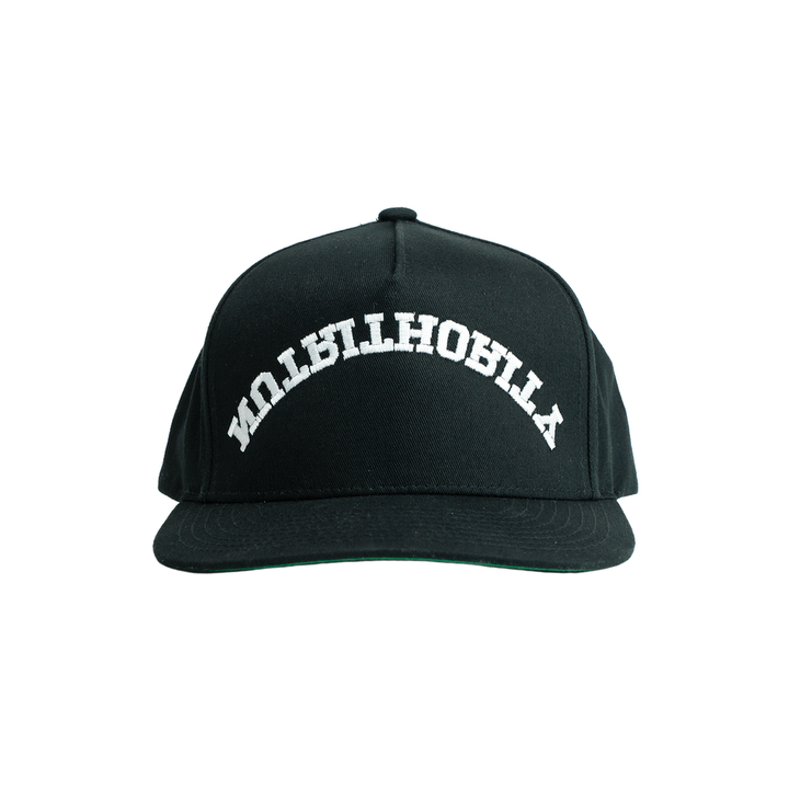 Nutrithority Collegiate Upside Down Snapback Hat - Black