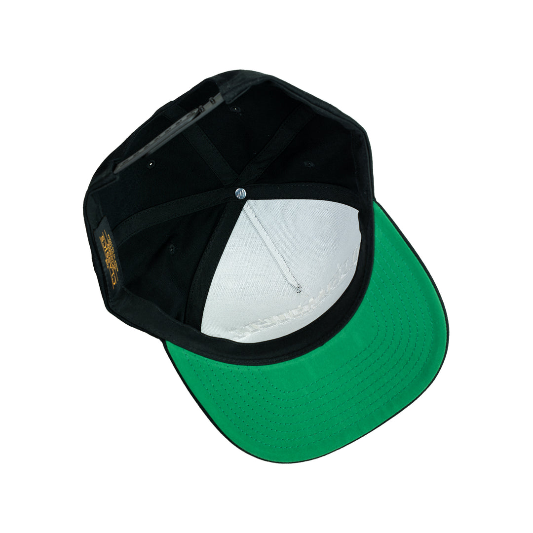 Nutrithority Collegiate Upside Down Snapback Hat - Black