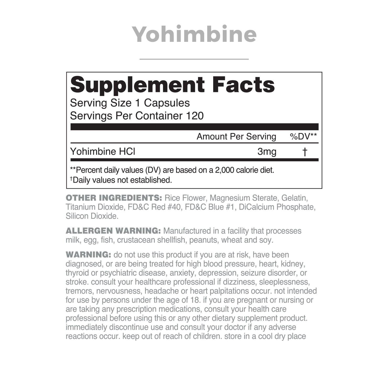 Thermite, Flux, Equilibrium & Yohimbine HCI Stack